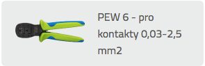 PEW 6 - pro kontakty 0,03-2,5 mm2