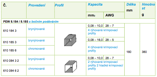 - Samočinné seřizování podle požadované velikosti dutinky - Vkládání koncových dutinek na boční straně nářadí - Povrchová úprava chromování - Speciálně kalená pružinová ocel